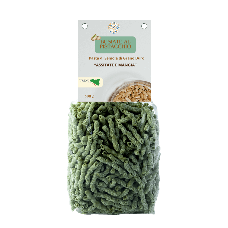Pasta Busiate di Pistacchio 500g Tesori di Sicilia 2 Confezioni