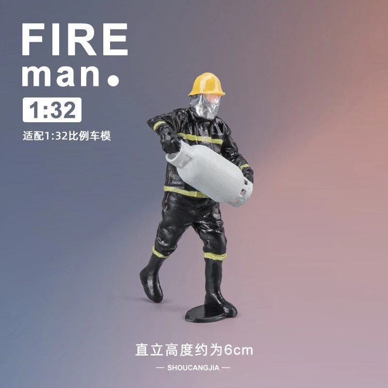 Modelo estereoscópico de coche de utilería escena miniatura multiestilo bombero 1/32 Foto 2 de 3