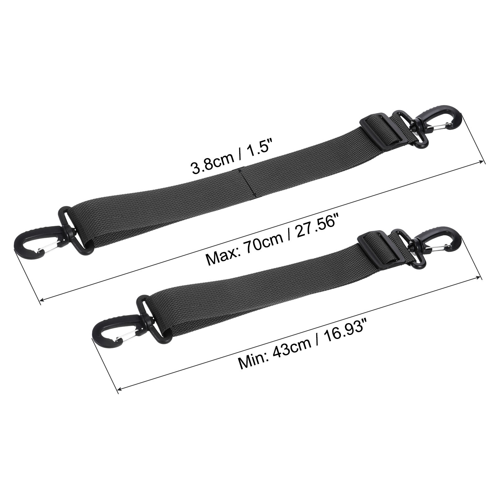 SALOMON Cinghia Porta Sci 70cmx3 8cm Cinghia per Scarponi da Snowboard Nero