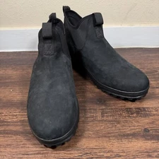 Huckberry All Weather Vibram Storm Chelsea Boots Mens 12M Black Leather Slip On