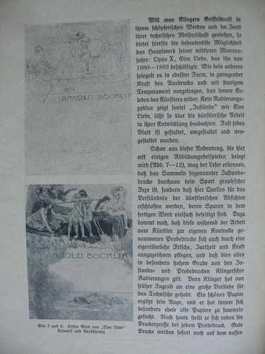 MAX KLINGER - Five Original German Reproductions of his work. Leipzig: c. 1912 - Bild 5 von 9