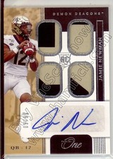 jamie newman rookie rc auto quad jersey patch wake forest deacons college 8C /99