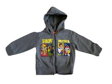 Toddler Boys Nickelodeon Paw Patrol Gray Hoodie Sz 2T Full Zip Jacket EUC Logo