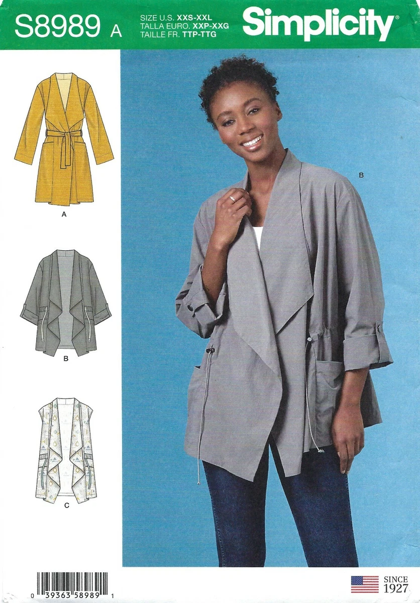 Waterfall top lapel jacket