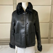 Vici Inez Faux Leather Jacket Women's Size S Black