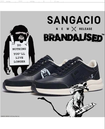Size US8.5 in SANGACIO x Banksy BRANDALISED Collaboration Limited quantity items - Picture 2 of 15