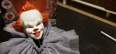 Scary Pennywise Halloween Sticker - 6.25x3.75 Inch Peel & Stick Decor