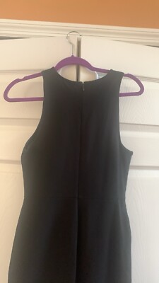 COOPER ST Sleeveless Black Dress With Leather Detailing And Perk-A-Boo Mesh