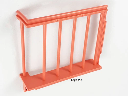 Lego 6697 Scala Spiral Staircase Railing Top Salmon Rampe Escalier 3290 3119 MOC