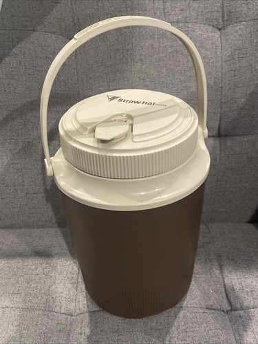 Vintage Straw Hat Pizza (Pizza Hutt) Gott Water Thermos 1970s-80s