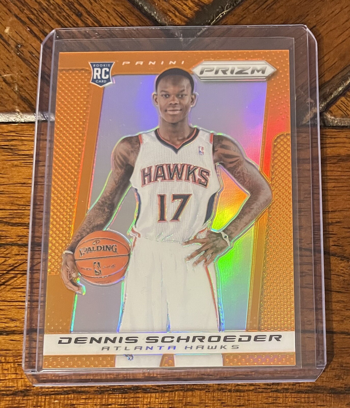Dennis Schroder 2013-14 Panini Prizm Orange /60 Refractor Hawks Rookie RC