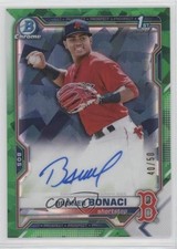2021 Bowman Sapphire Green Refractor 40/50 Brainer Bonaci #BSPA-BB Auto 10vh