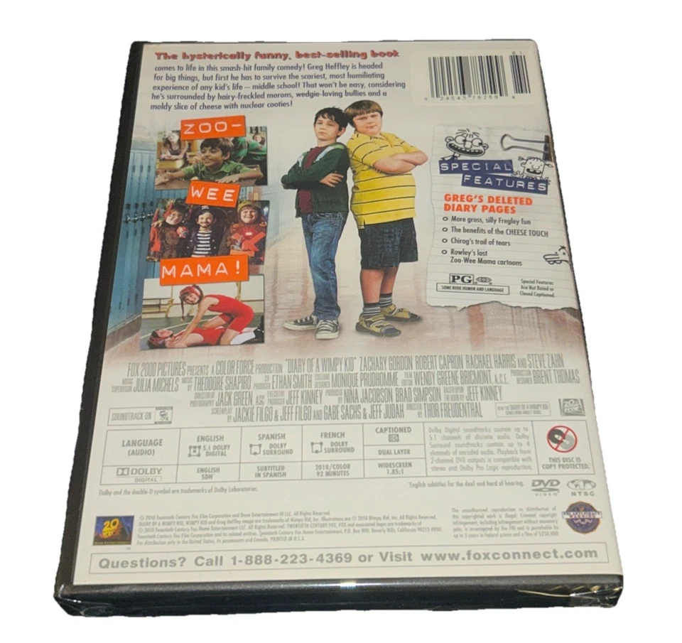 Diary Of A Wimpy Kid (DVD, 2010) Brand New Sealed - Image 2 of 4