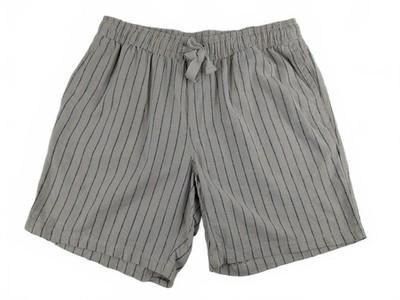 Anko Leinenmischung Shorts Gummibund Kordelzug Freizeit Sommer Beige Blau M