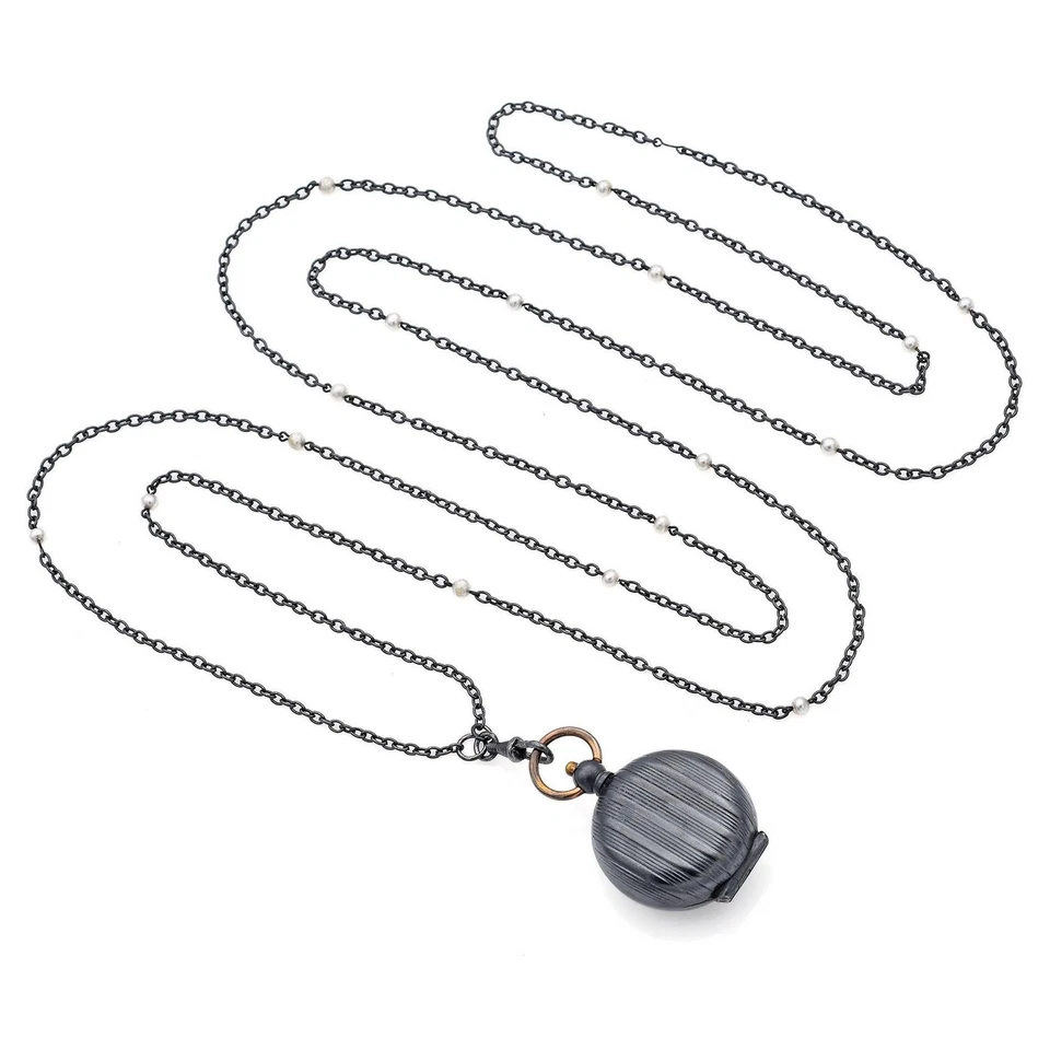 Antiguo colgante medallón porta monedas lleno de oro con cadena extraíble Foto 2 de 4