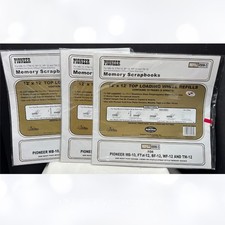 Pioneer WHITE PAGES Memory Scrapbook 12x12 Refills Protectors Lot of 3