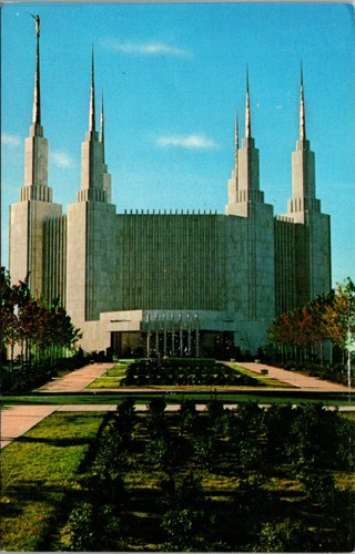 carte postale c1960 vue extérieure église mormone saints des derniers jours Kensington Maryland - Photo 1/2