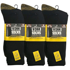 Mens Chunky Work Socks Workwear Boot Socks 5 or 15 pairs UK 6-11 NEW