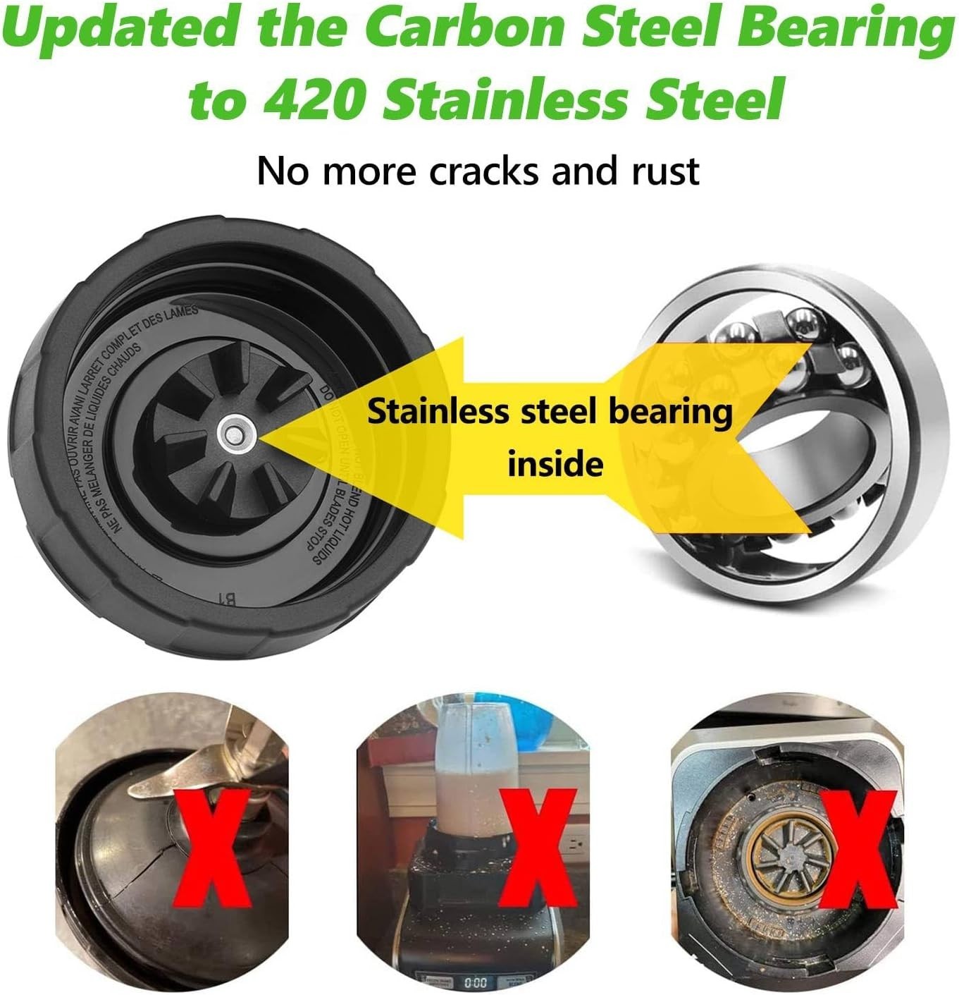 [New Model]SS101 Replacement Blade for Ninja Blender Accessories, 7-Fins Blen...