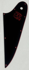 Black 3-Ply For Fit Gibson Firebird Style Red Logo Guitar Pickguard