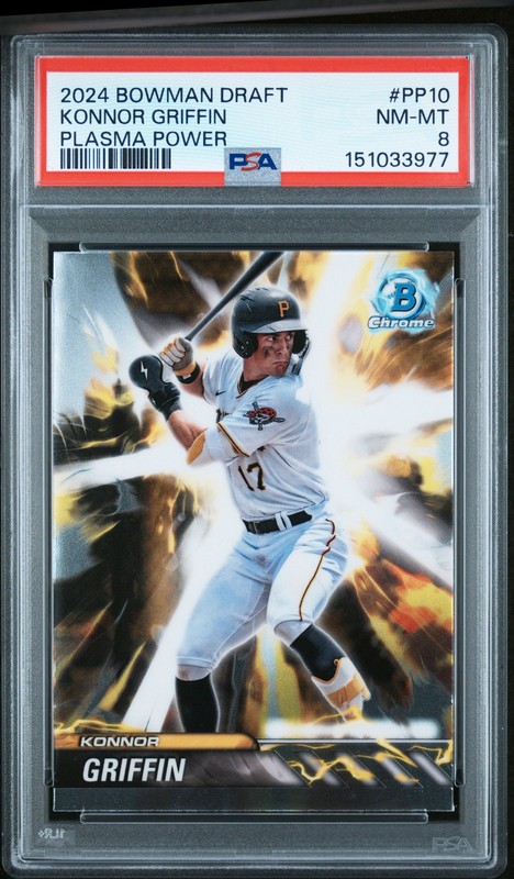 2024 BOWMAN DRAFT PLASMA POWER #PP10 KONNOR GRIFFIN PSA 8