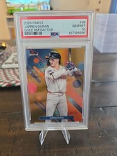 JARREN DURAN 2025 TOPPS FINEST COMMON GOLD REFRACTOR 4/50 PSA 10 Boston Red Sox 