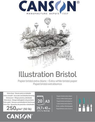 CANSON Illustration Bristol A3 250Gsm 20 Sheets Bristol Pad