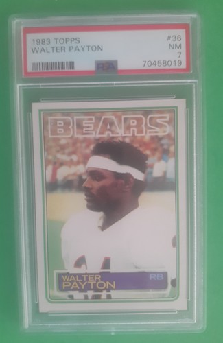 1983 WALTER PAYTON PSA 7 ... BONUS VINTAGE CARDS ADDED FREE!!