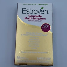 Estroven Complete Multi-Symptom Menopause Relief 28 Caplets Exp 6/2026