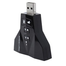 External 7.1 Channel USB 3D Sound Card Audio Laptop PC Computer Macbook Adapter