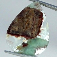 19.30Cts 100 Natural Aqua Chalcedony Pear Cabochon Gemstone 21X29X4MM