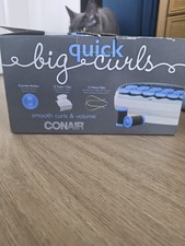Conair Big Quick Curls Jumbo Hot Rollers Set w/ Clips, Electric, Blue/White