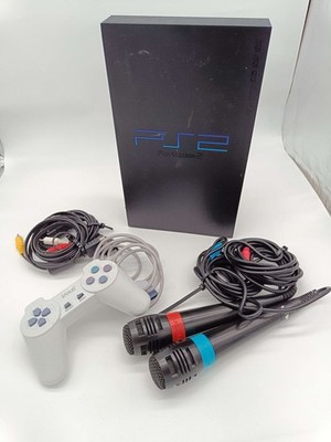Sony PlayStation 2 PS2 FAT SCPH-30004 Konsole + SingStar Mikrofone + Controller