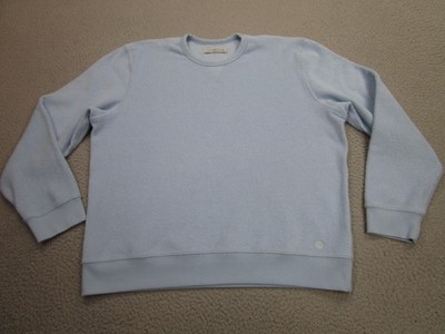 Outerknown Sweatshirt Mens Large Blue Terry Fleece Crewneck Pullover Made USA