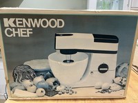 Kenwood Super Chef vintage food mixer A901E Tangerine (Orange) with brown trim