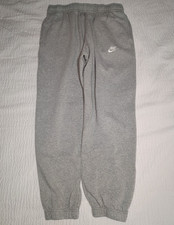 Nike Boys Gray Cotton Blend Fleece Jogger Pants Elastic Waist Pull On XL