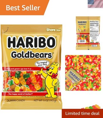 12 Pack Goldbears Gummy Candy - Classic Fruity Shapes, Fat Free Treats