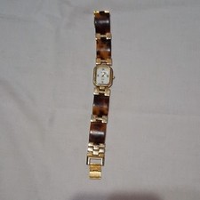 Exactly Women's Quartz Wristwatch Gold  Brown Bracelet, Rectangular Case