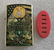 Vintage Cigarette Lighter United States Airforce with Flints Made Korea 
