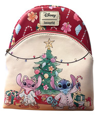Loungefly Disney Stitch  Angel Scrump Holiday Tree Christmas Mini Backpack NWT