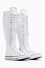 New NIB Converse Women Chuck Taylor All Star XXHi Knee High White Sneakers
