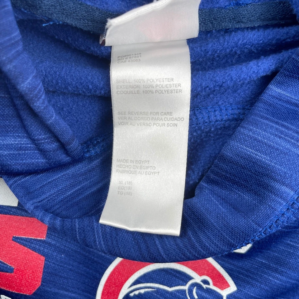 Chicago Cubs MLB Majestuoso Azul Sudadera con Capucha Pullover Manga Larga Adulto XL Béisbol Foto 4 de 4