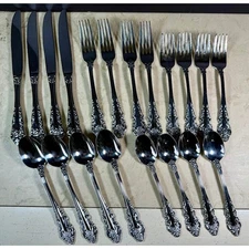 20 pc Wallace Antique Baroque Stainless Flatware 4 place settings
