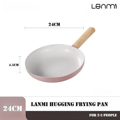 Bratpfanne Antihaft Aluminiumlegierung Flachboden Kochtopf 24 cm Küche