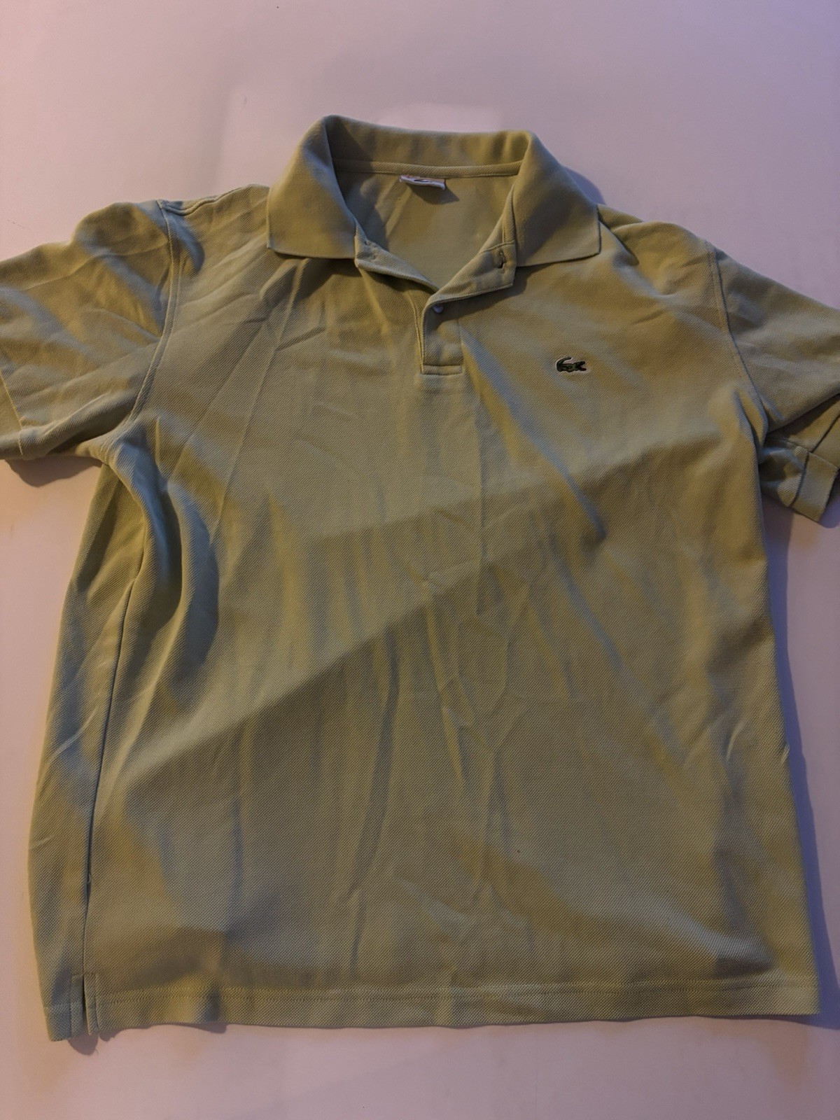 Lacoste Men Polo 5 Yellow Short Sleeve Logo