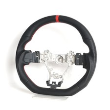Full Leather Steering Wheel For 2015-2021 Subaru Wrx Sti Levorg Red Stitching