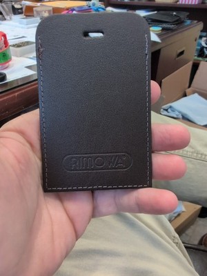 Rimowa leather luggage tag Brown No Strap