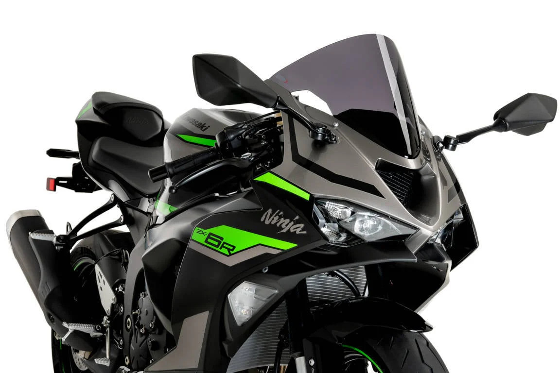 Puig R-Racer Screen | Dark Smoke | Kawasaki Ninja ZX-6R 2024>Current