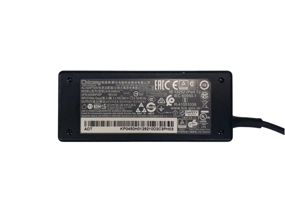 LOTE x10 45W USB C AC Adaptador Cargadores para Laptop Chromebook DELL HP SAMSUNG ACER Foto 4 de 4