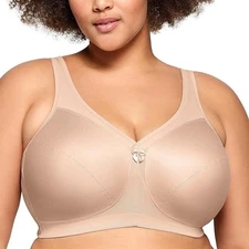 Glamorise 1005 MagicLift Active Support Bra Wire Free Cafe Size 38K NWOT